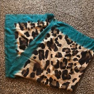 Jaguar and teal scarf